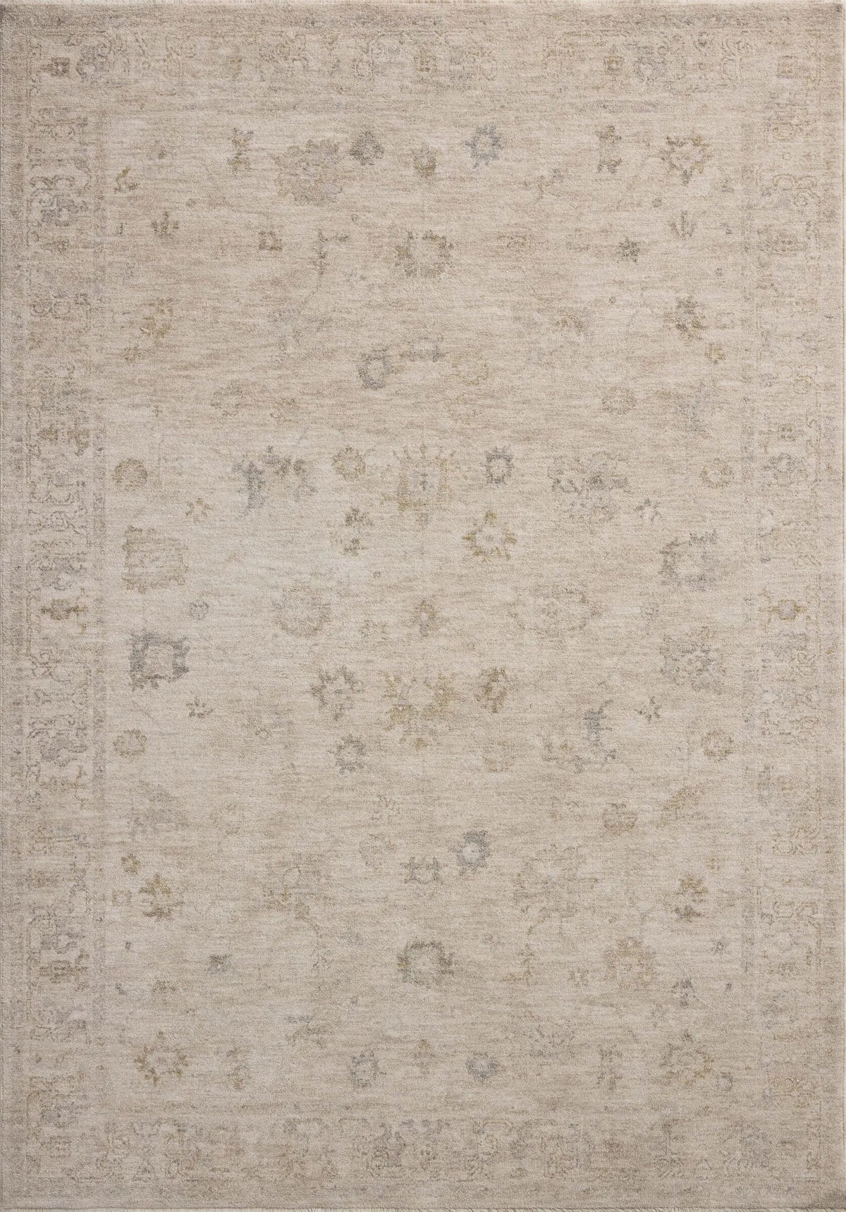 Chris Loves Julia x Loloi Louisa LOI-01 Oatmeal / Stone Rug - main flat