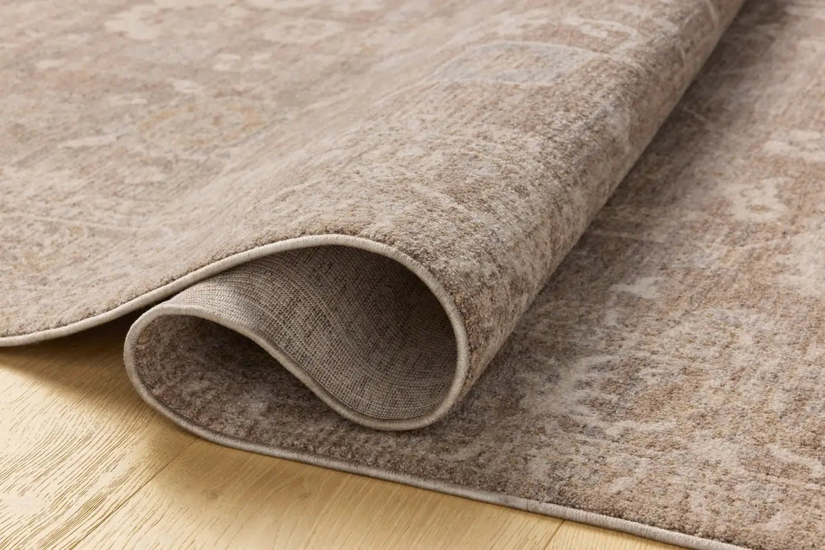 Chris Loves Julia x Loloi Louisa LOI-03 Taupe / Ivory Rug - pile height