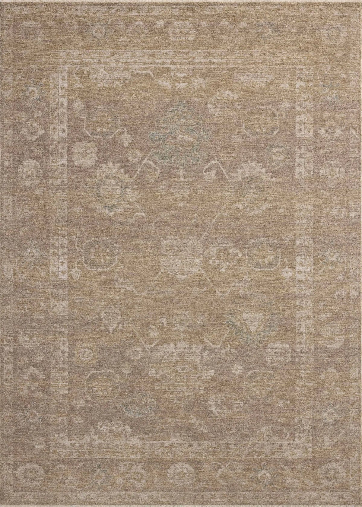 Chris Loves Julia x Loloi Louisa LOI-04 Taupe / Gold Rug - main flat