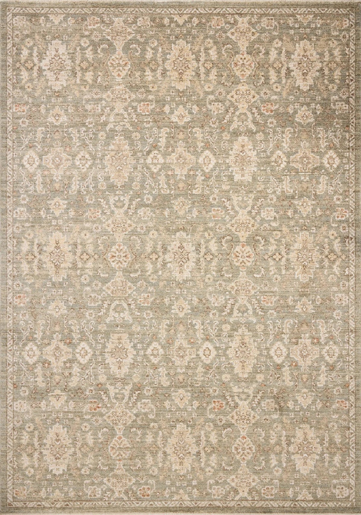 Chris Loves Julia x Loloi Palma PLM-03 Lagoon / Natural Rug - main flat
