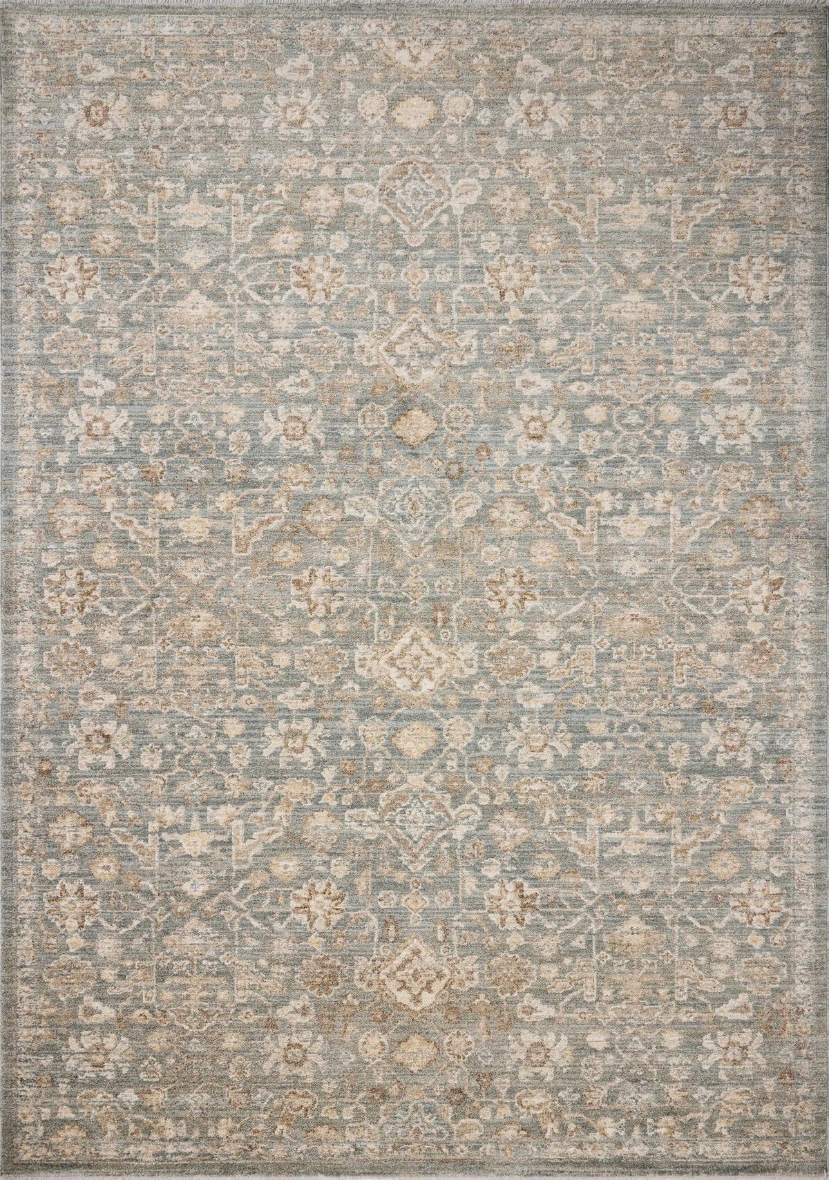 Chris Loves Julia x Loloi Palma PLM-05 Blue / Natural Rug - main flat