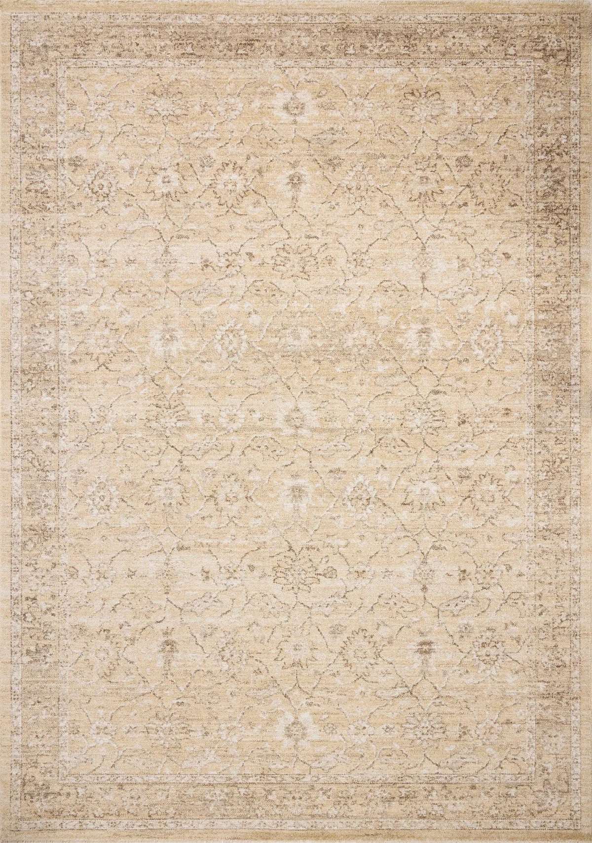 Chris Loves Julia x Loloi Palma PLM-10 Wheat / Bark Rug - main flat