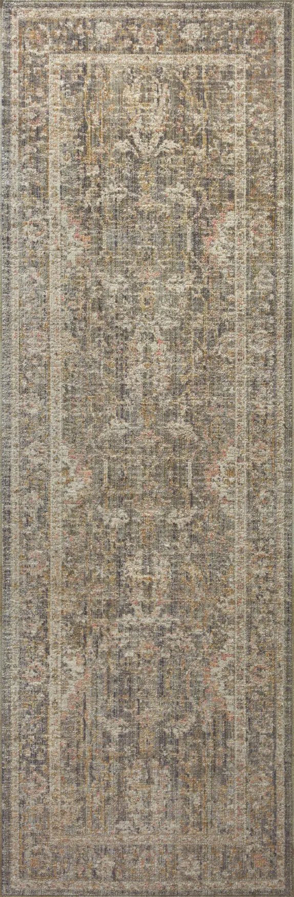 Chris Loves Julia x Loloi Rosemarie ROE-01 Sage / Blush Rug - runner flat