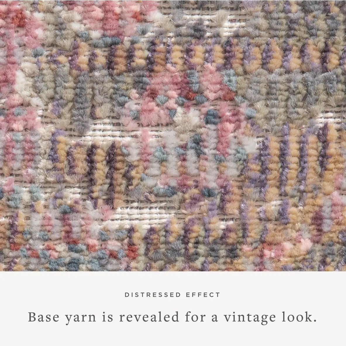 Chris Loves Julia x Loloi Rosemarie ROE-01 Stone / Multi Rug - macro detail