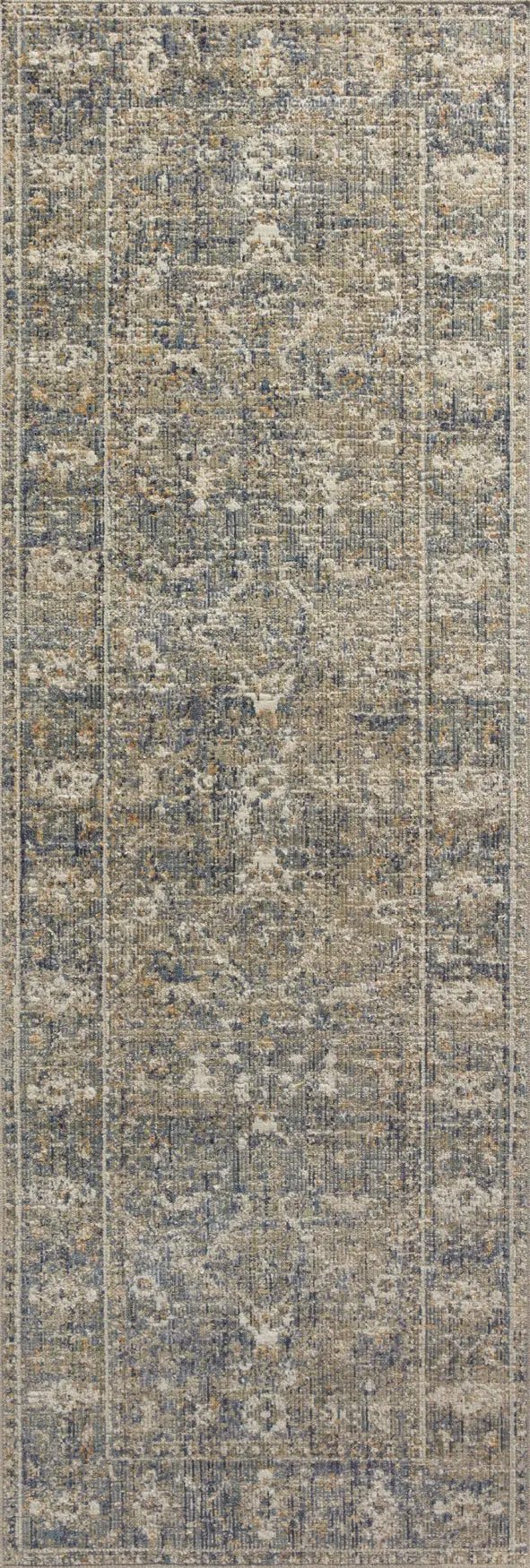 Chris Loves Julia x Loloi Rosemarie ROE-03 Sand / Lagoon Rug - runner flat