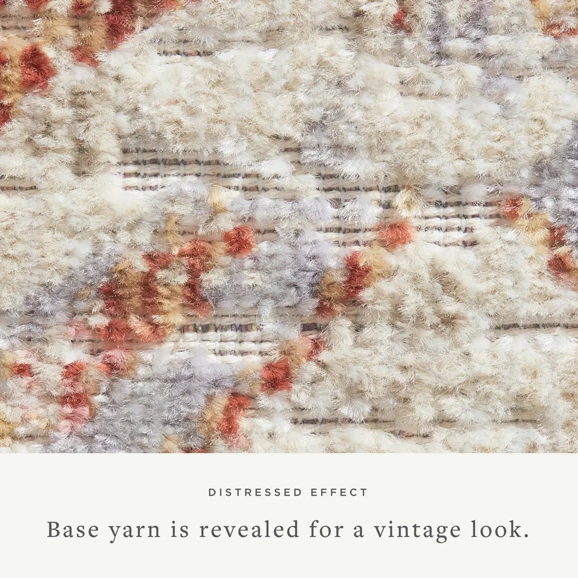 Chris Loves Julia x Loloi Rosemarie ROE-05 Oatmeal / Lavender Rug - macro detail