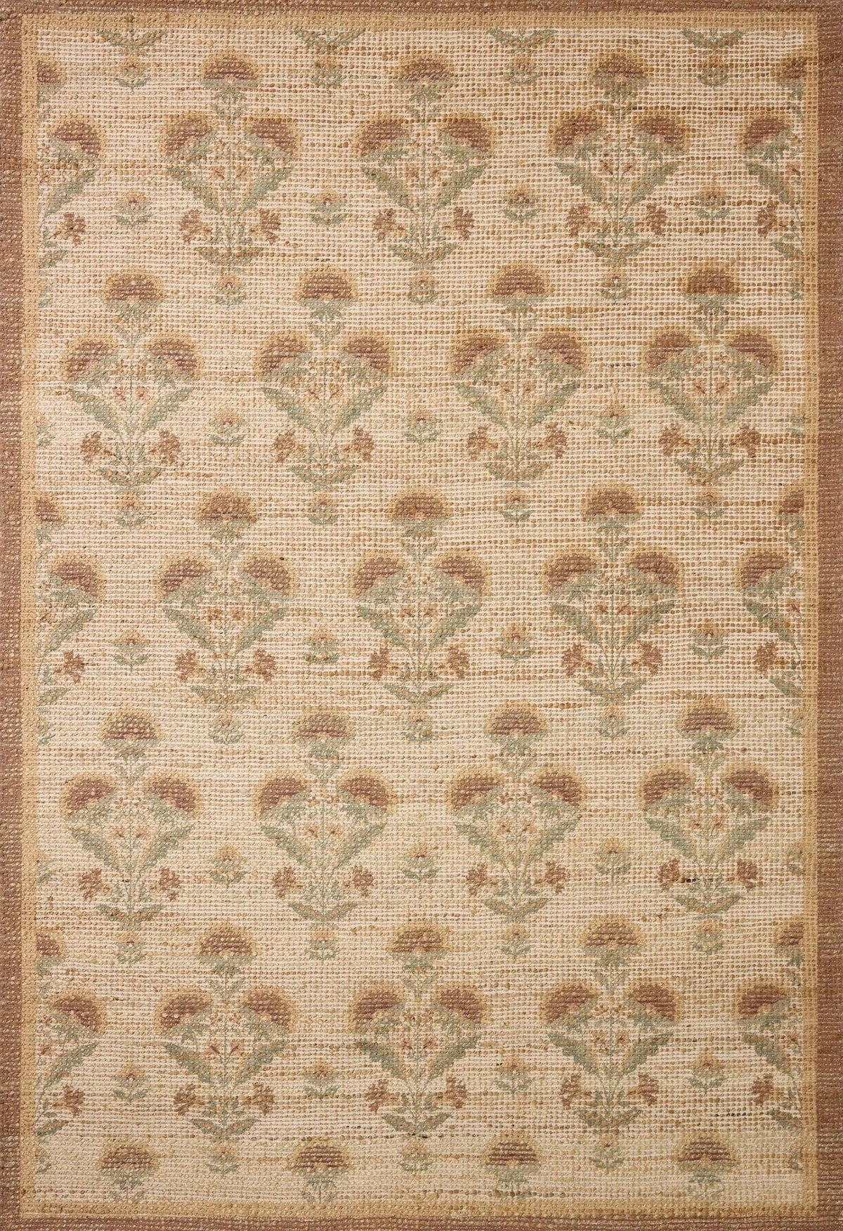 Chris Loves Julia x Loloi Rue RUE-01 Wheat / Sage Rug - main flat