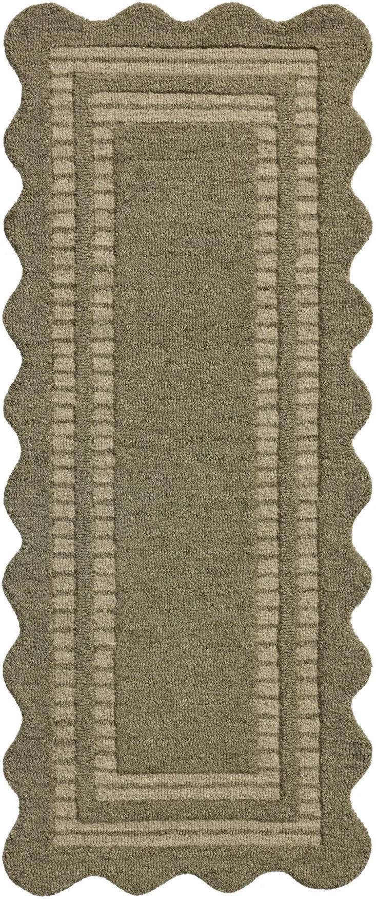 Chris Loves Julia x Loloi Scottie SCO-01 Olive / Pebble Rug - runner flat