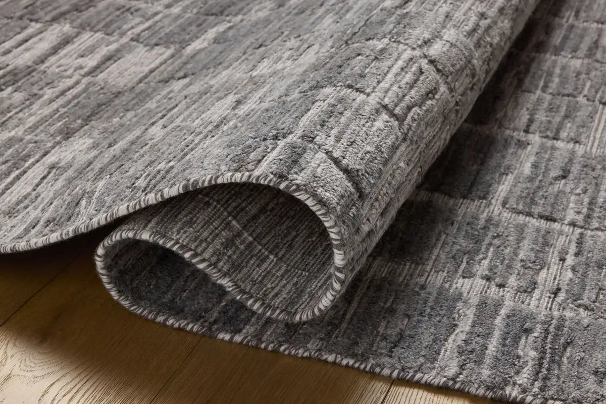 Jean Stoffer x Loloi Daniel DAN-01 Slate Rug - pile height
