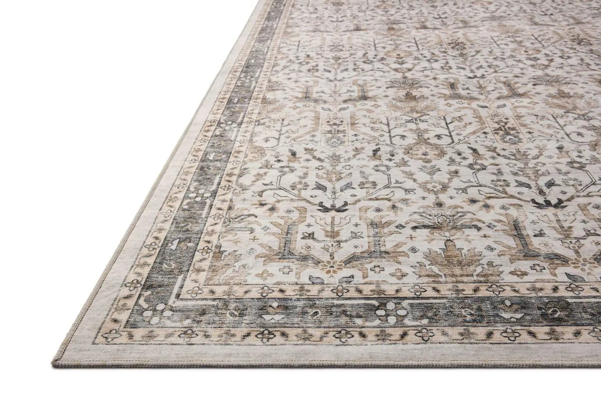 Loloi Anniston ANS-01 Ivory / Stone Rug - rug corner