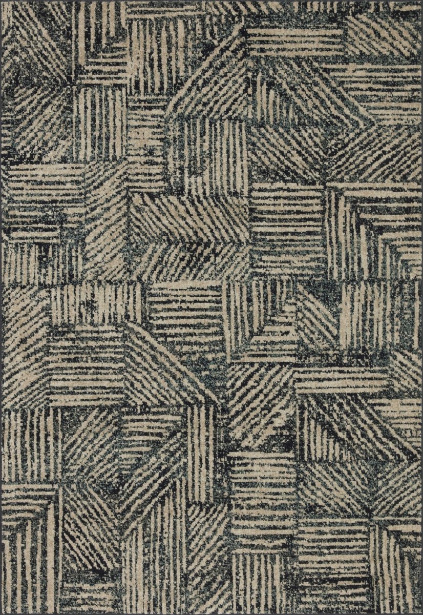Loloi Bowery Bow-01 Midnight/Taupe Rugs.
