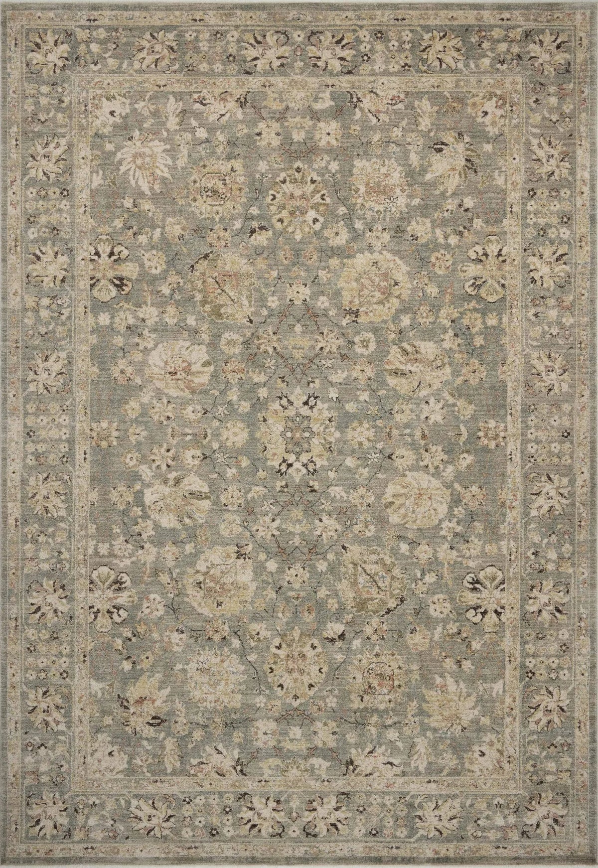 Loloi Briar BRR-05 Fog / Sand Rug - main flat