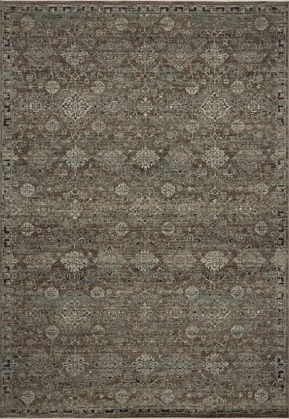 Loloi Briar BRR-06 Bark / Lagoon Rug - main flat