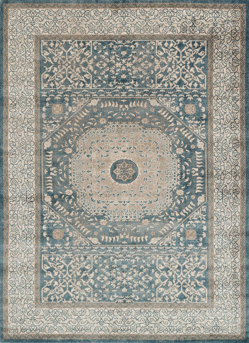 Loloi Century Cq-01 Blue / Sand Rugs.