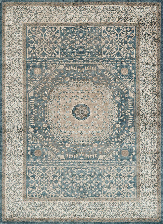 Loloi Century Cq-01 Blue / Sand Rugs.