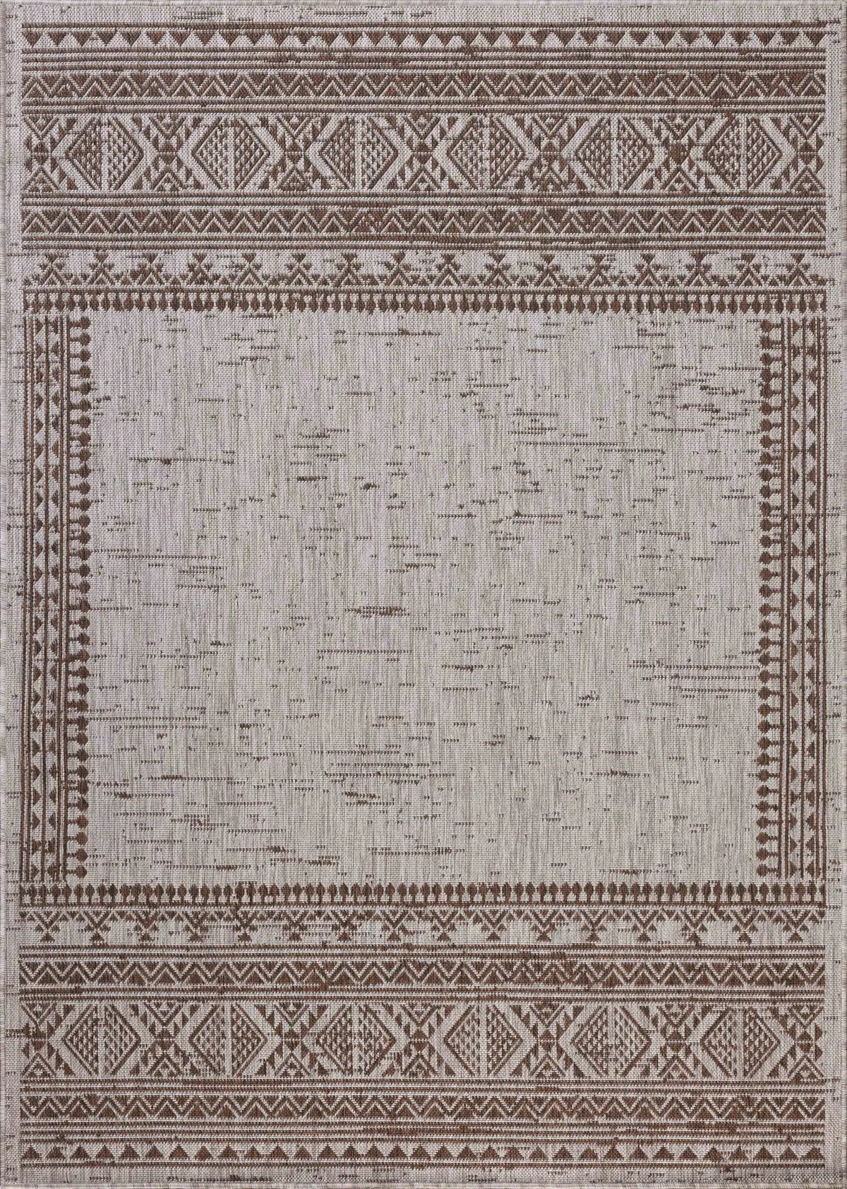 Loloi Easton ESN-01 Coffee / Dove Rug - main flat