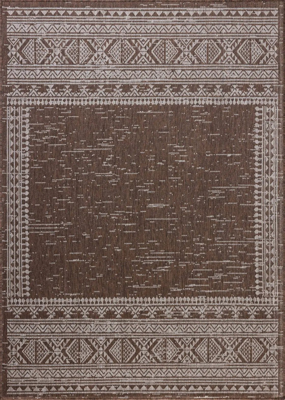 Loloi Easton ESN-01 Coffee / Dove Rug - room scene 1