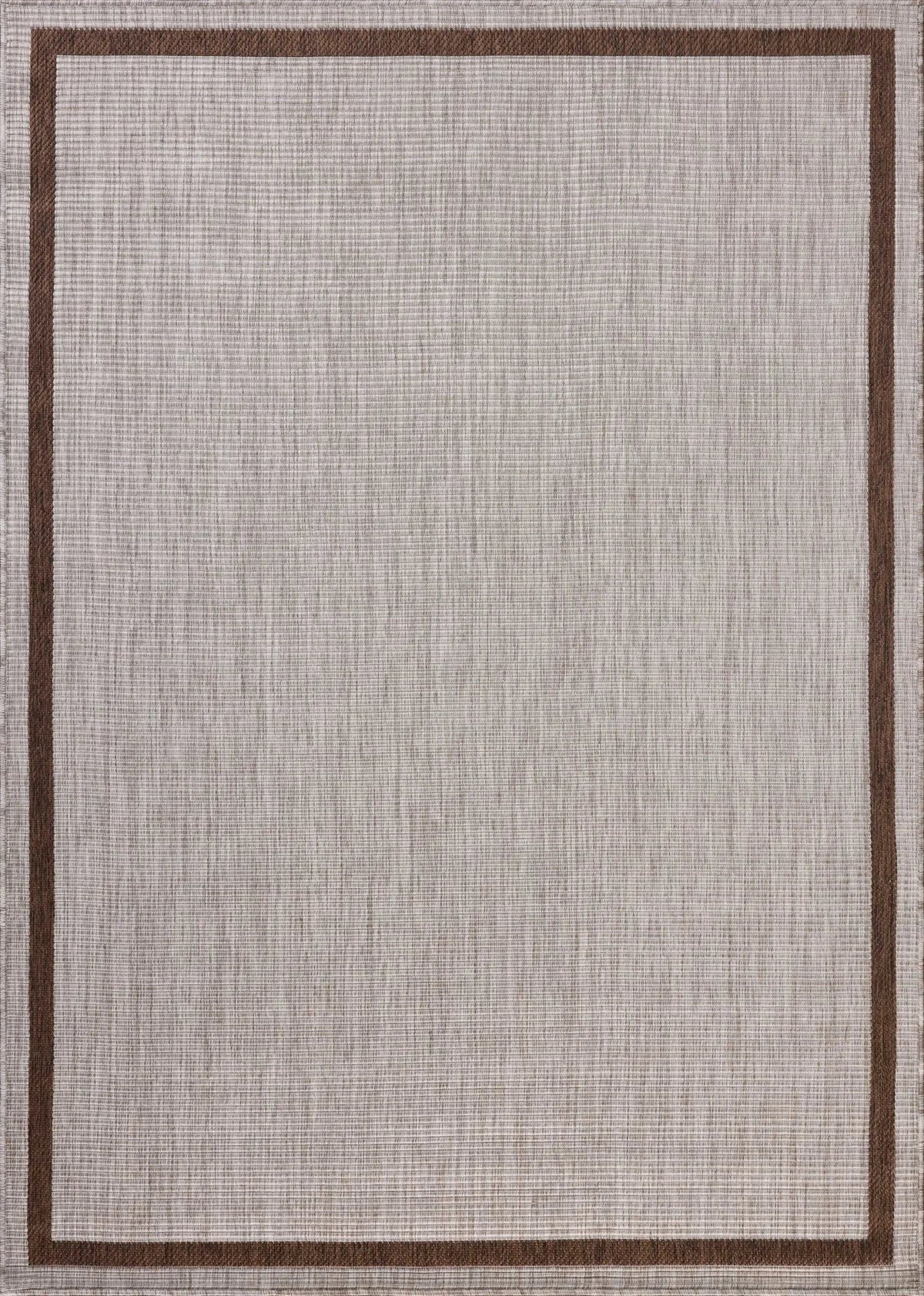 Loloi Easton ESN-02 Dove / Coffee Rug - main flat
