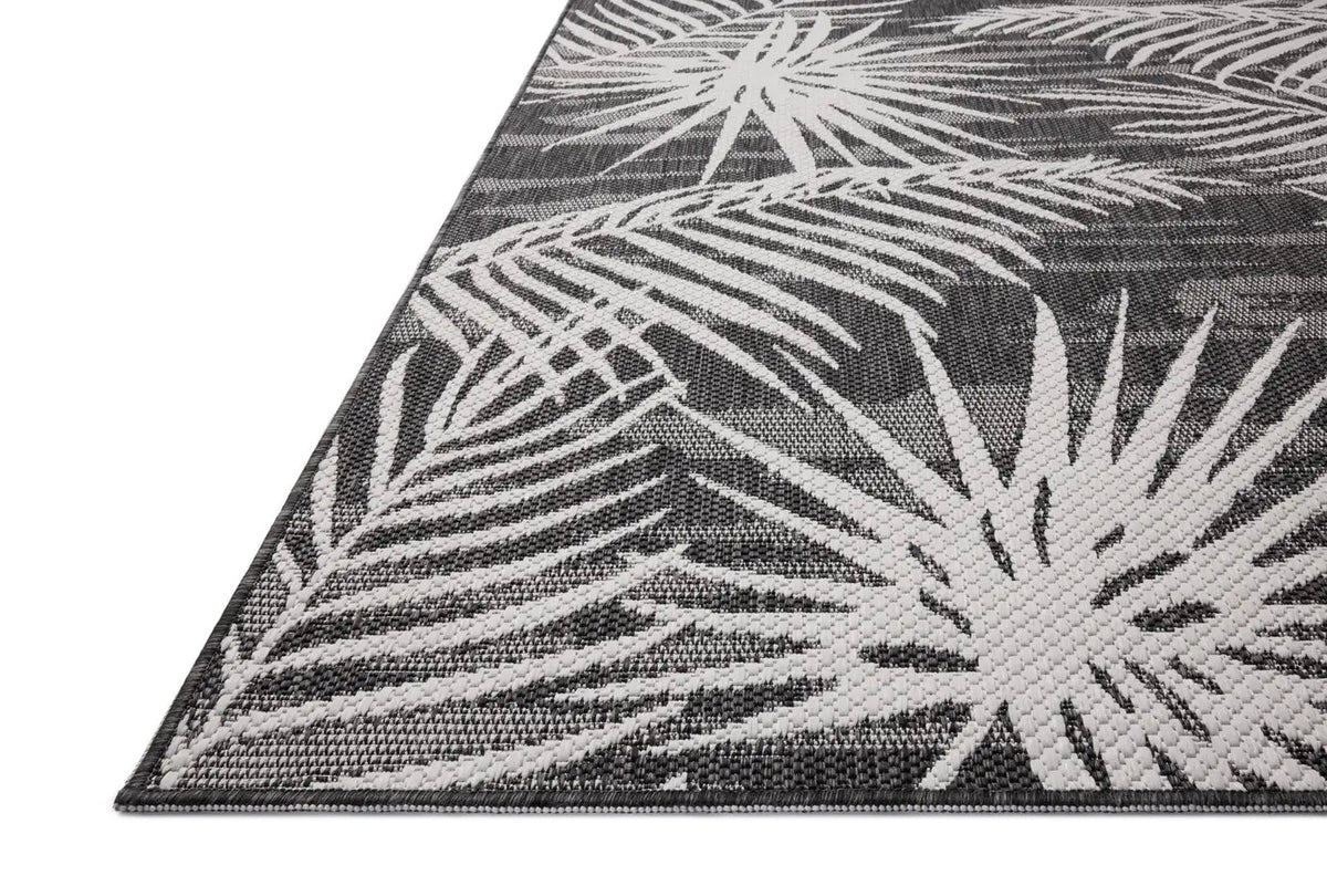 Loloi Easton ESN-09 Ivory / Onyx Rug - rug corner