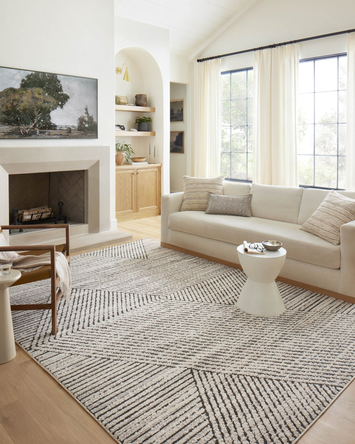 Loloi Fabian Fab - 06 Charcoal/Ivory Rug - Loloi - fabifab - 06cciv2740