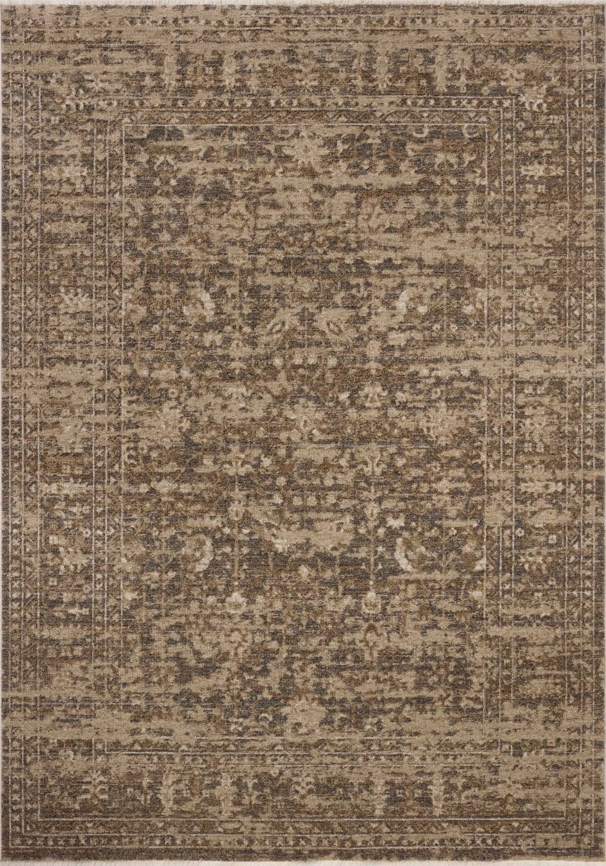 Loloi Haywood HYD-01 Granite / Natural Rug - main flat