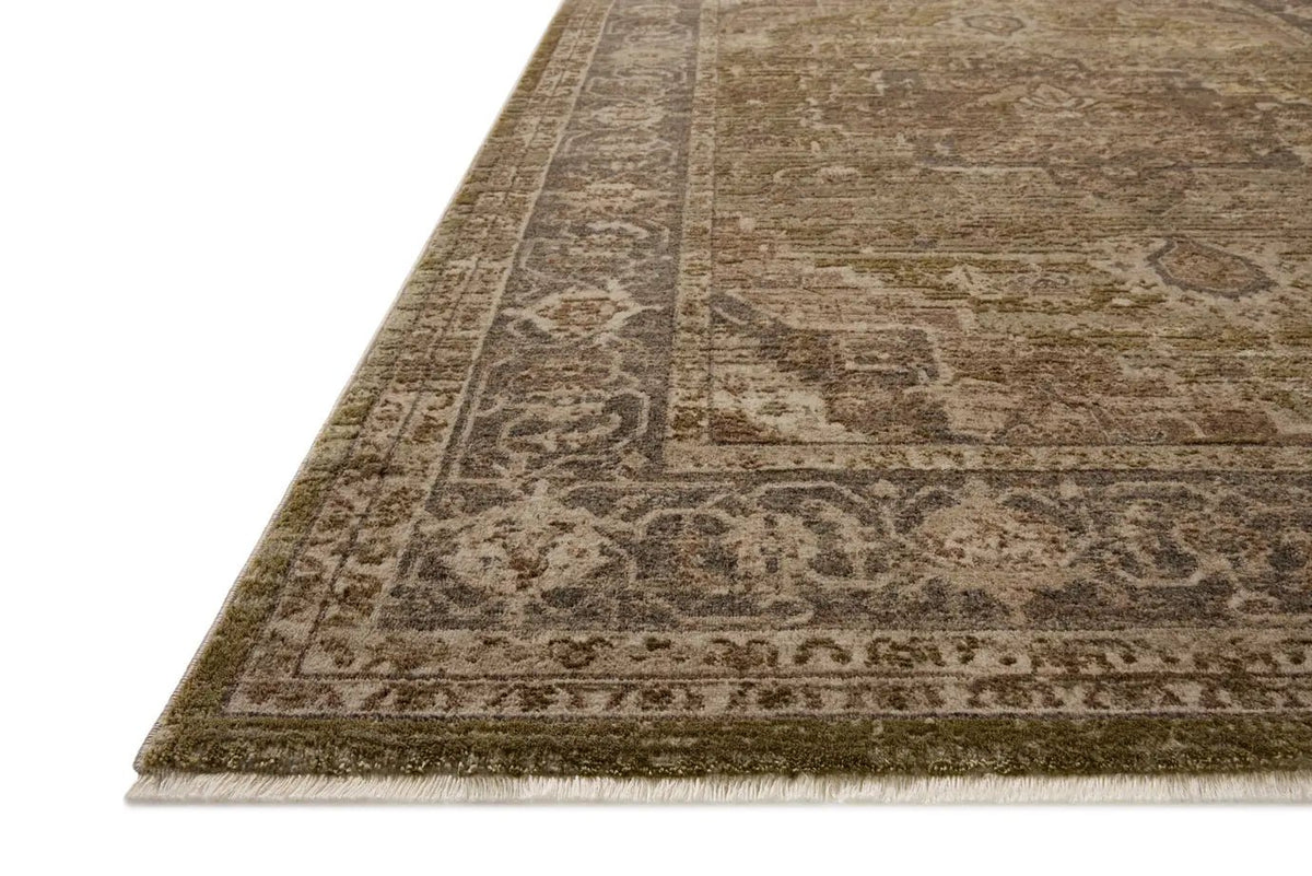 Loloi Haywood HYD-03 Moss / Charcoal Rug - rug corner