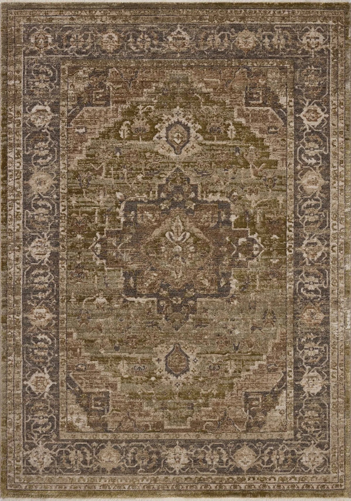 Loloi Haywood HYD-03 Moss / Charcoal Rug - main flat