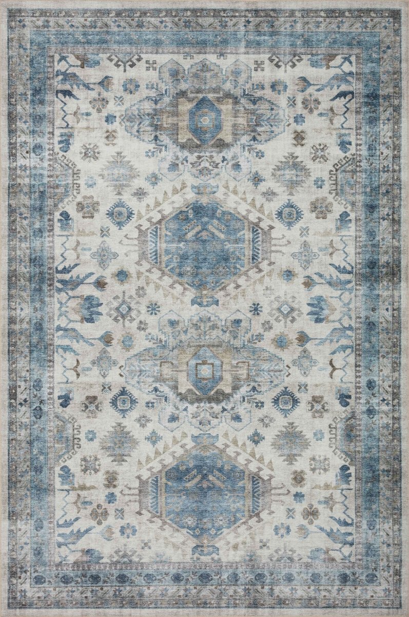 Loloi Heidi Hei-04 Ivory/Ocean Rugs.