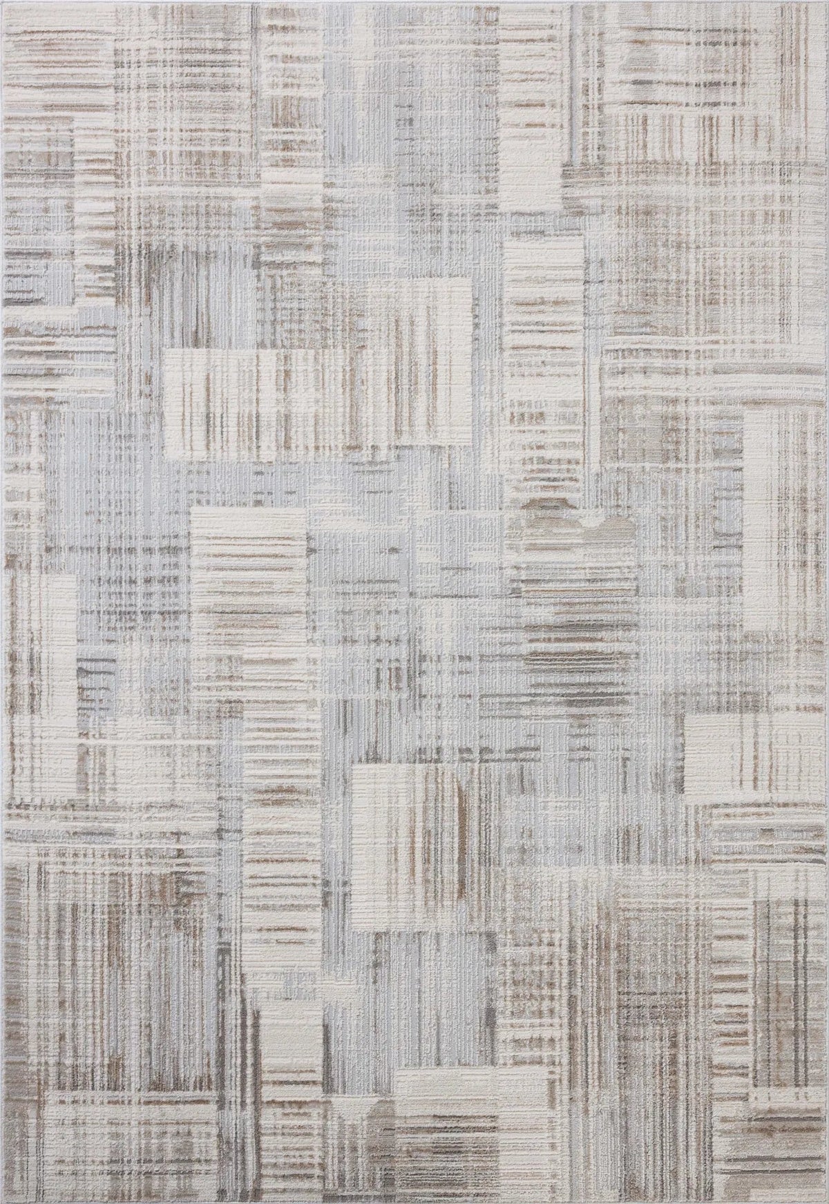 Loloi Hollis HOL-02 Pebble / Ivory Rug - main flat