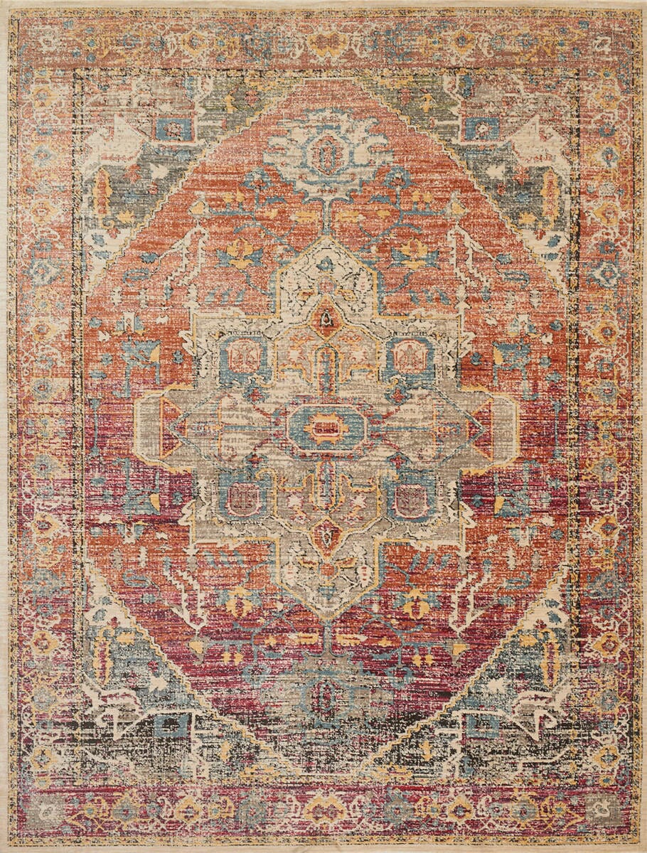 Loloi Javari Jv-08 Berry / Sunrise Rugs.