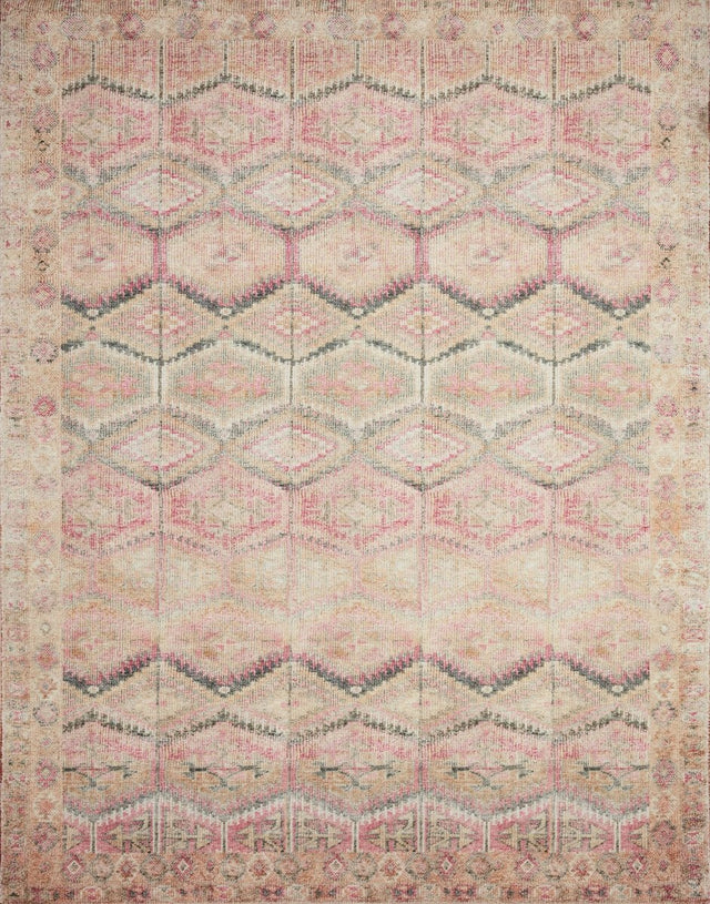 Loloi Layla Lay-17 Pink/Lagoon Rugs.