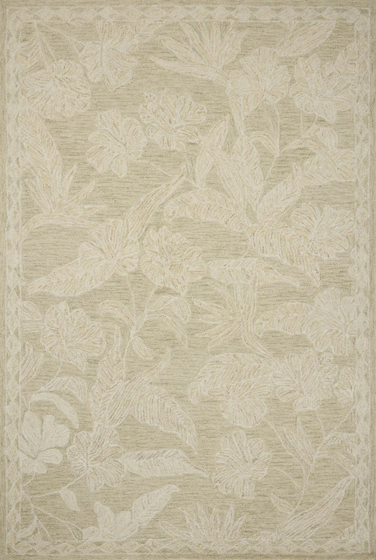 Loloi Lenore LNO-01 Sage / Natural Rug - main flat