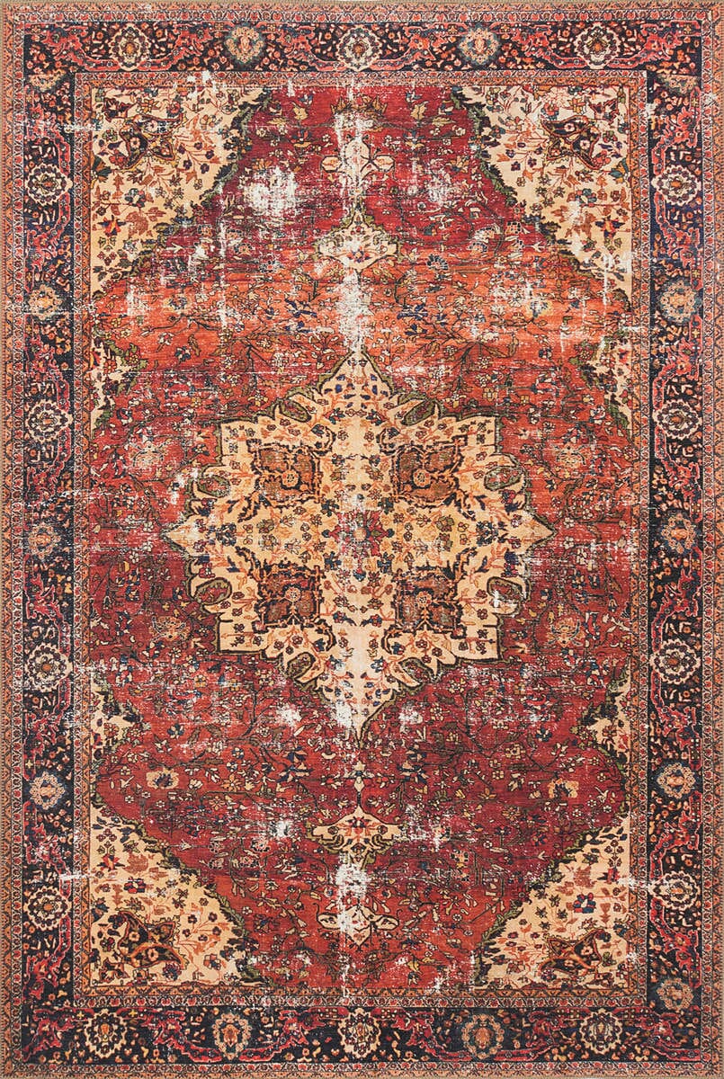 Loloi Loren Lq-07 Red / Navy Rugs.