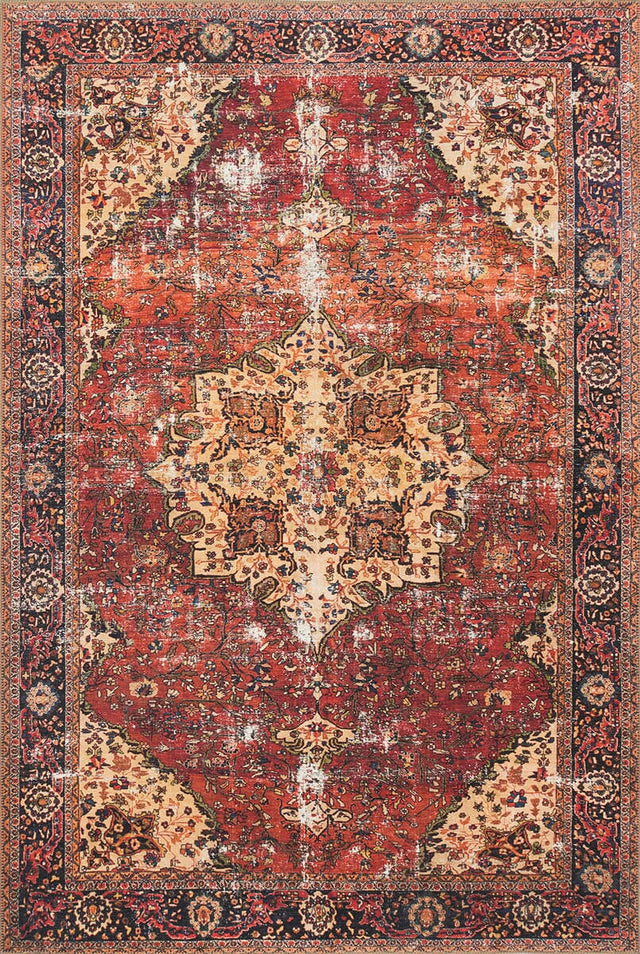 Loloi Loren Lq-07 Red / Navy Rugs.