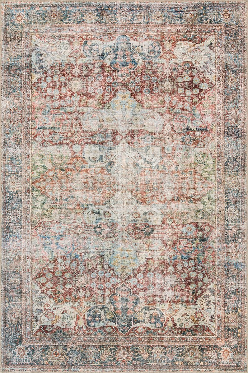 Loloi Loren Lq-14 Brick / Multi Rugs.