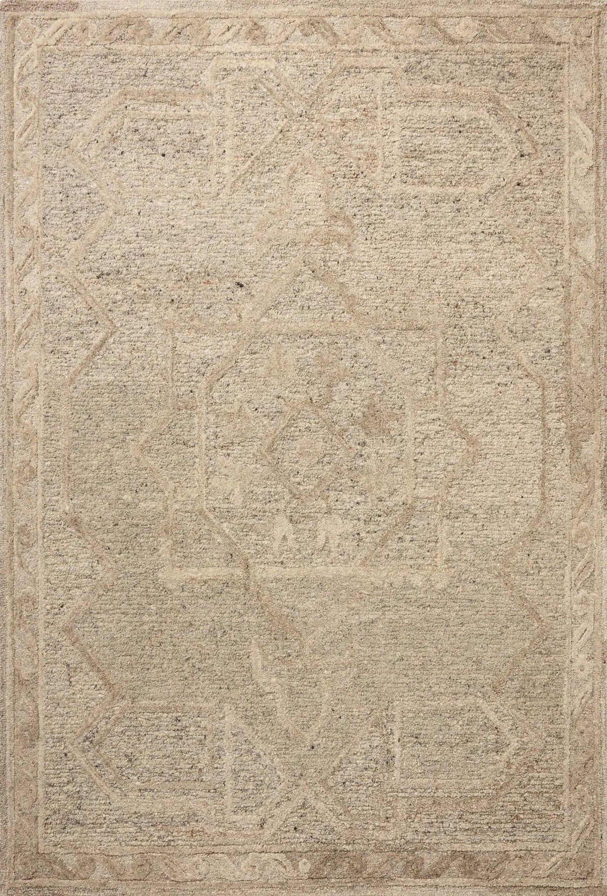 Loloi Mabel MBL-01 Traditional Hand Tufted Stone, Sand Rug - main flat