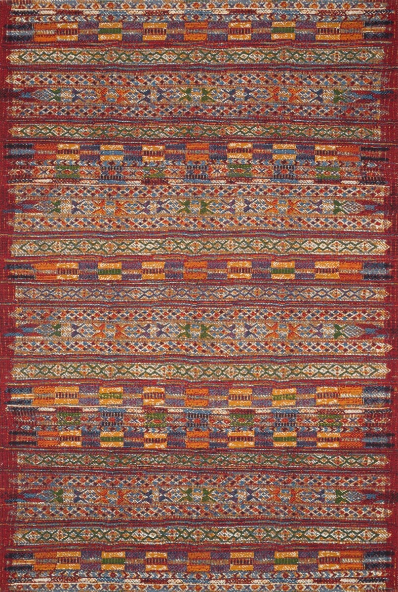 Loloi Mika Mik-09 Red / Multi Rugs.