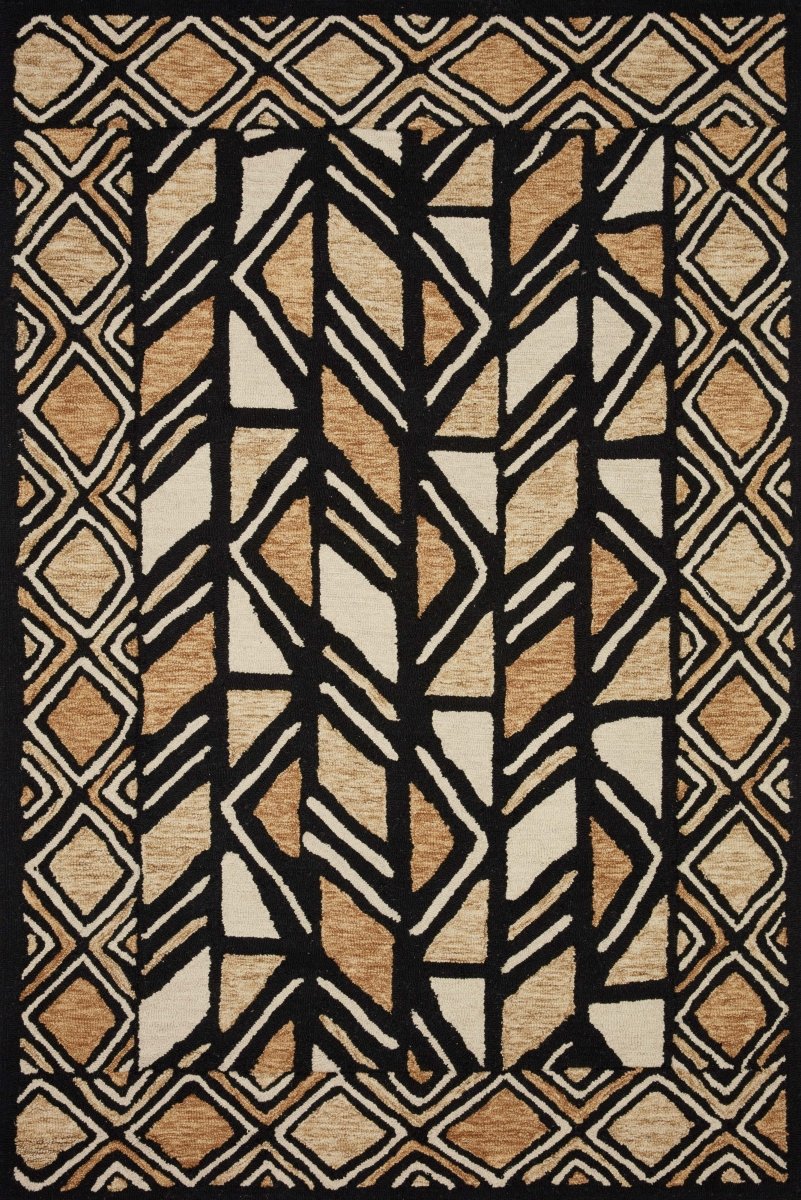 Loloi Nala Nal-01 Black/Beige Rugs.