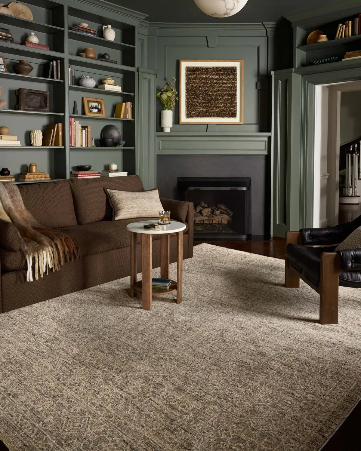 Loloi Newman NEW-01 Slate / Natural Rug - room scene 3