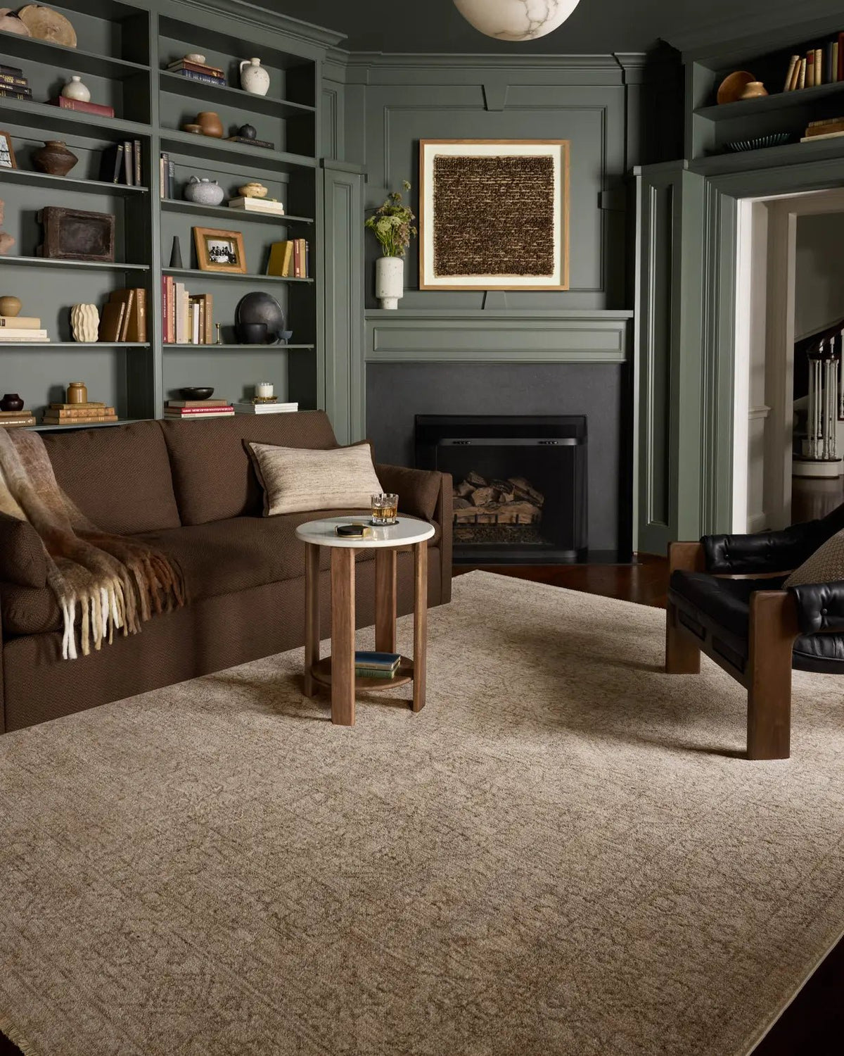 Loloi Newman NEW-01 Taupe / Bone Rug - room scene 3