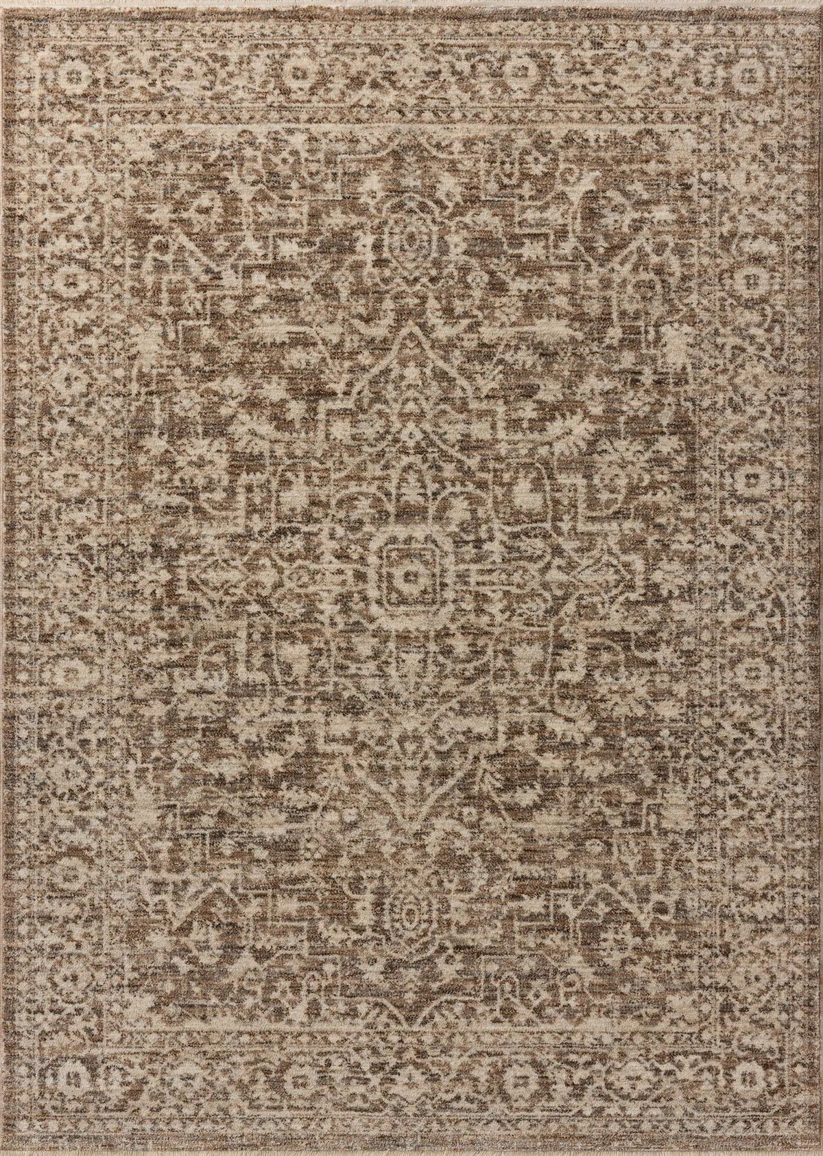 Loloi Newman NEW-02 Dark Taupe / Natural Rug - main flat
