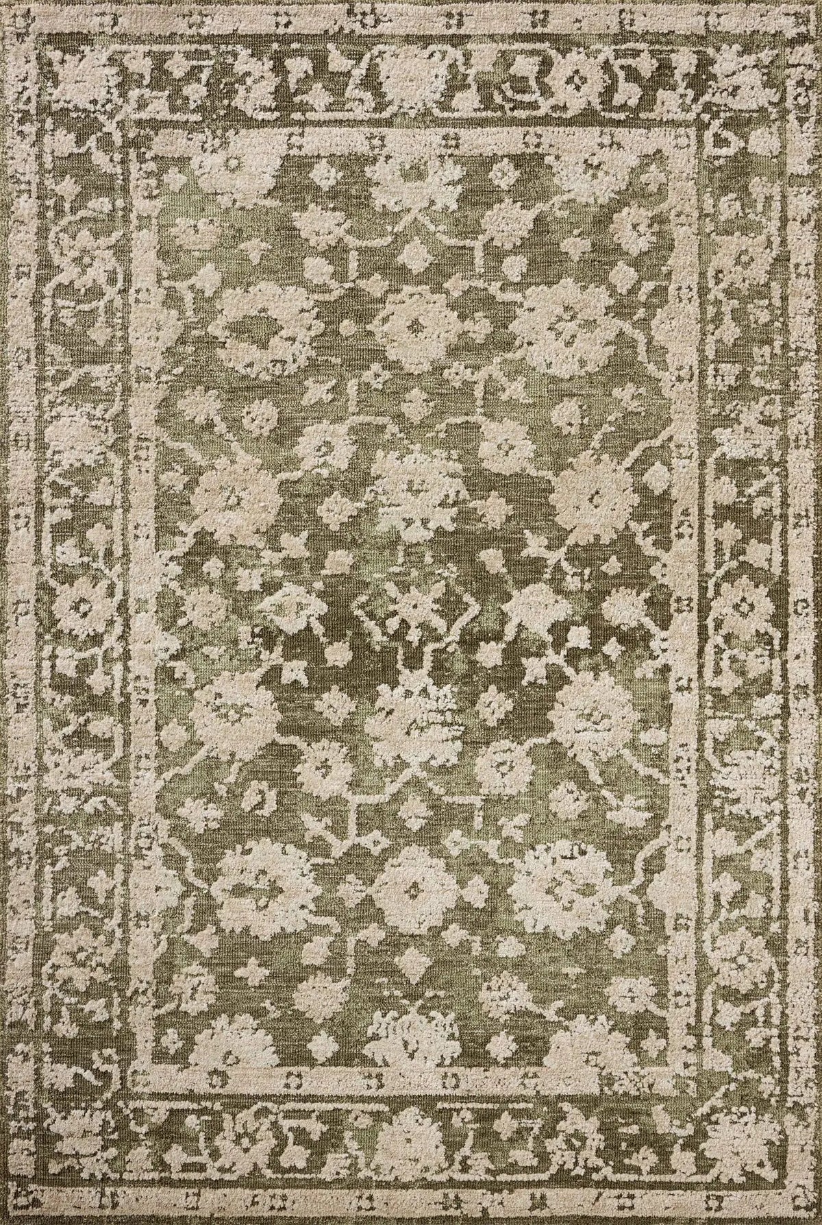 Loloi Percival PCV-06 Moss / Natural Rug - main flat