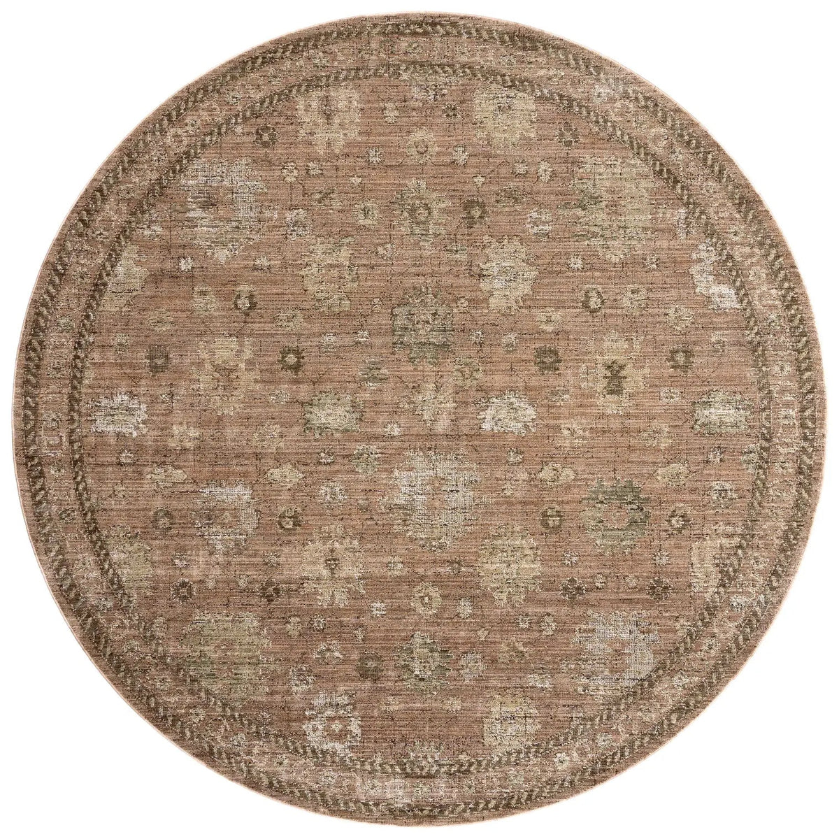 Loloi Priscilla PRL-08 Blush / Multi Rug - round flat