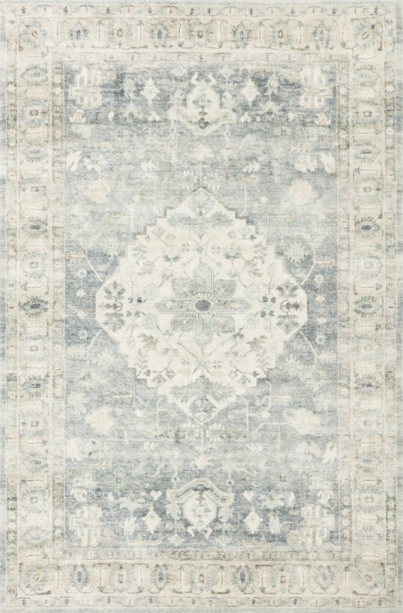 Loloi Rosette Ros-07 Denim/Fog Rugs.
