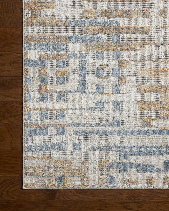Loloi Roxie ROX-04 Contemporary Power Loomed Ivory, Denim Rug