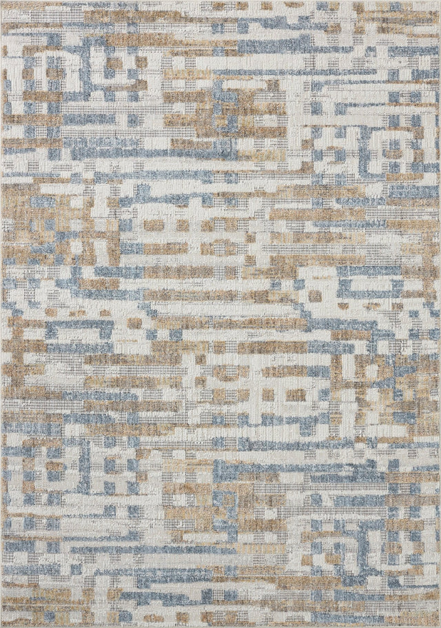 Loloi Roxie ROX-04 Contemporary Power Loomed Ivory, Denim Rug