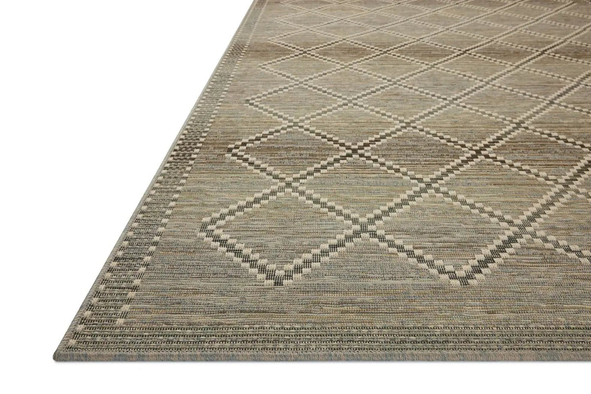 Loloi Saylor SAY-04 Stone / Ivory Rug - rug corner