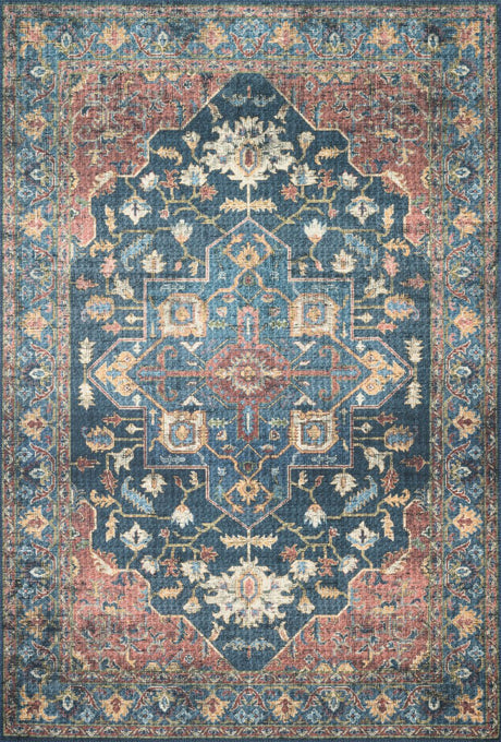 Loloi Skye Sky-08 Denim/Brick Rugs.