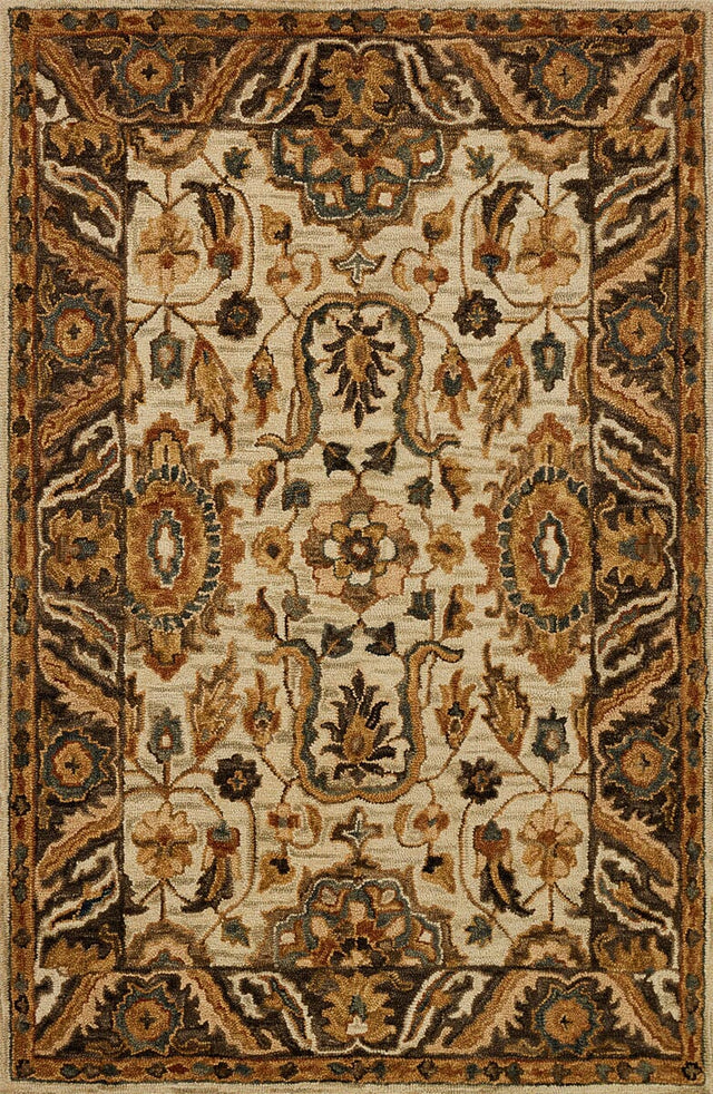 Loloi Victoria Vk - 02 Ivory / Dk Taupe Rugs - Loloi - vitrvk - 02ivdt2339