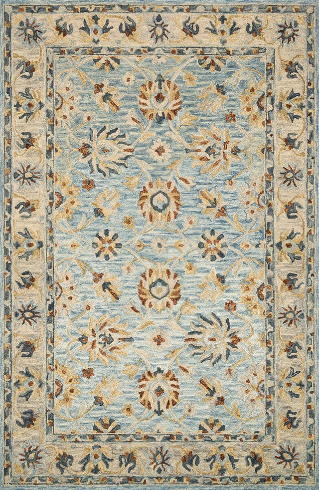 Loloi Victoria Vk - 18 Lt. Blue / Natural Rugs - Loloi - vitrvk - 18lbna2339